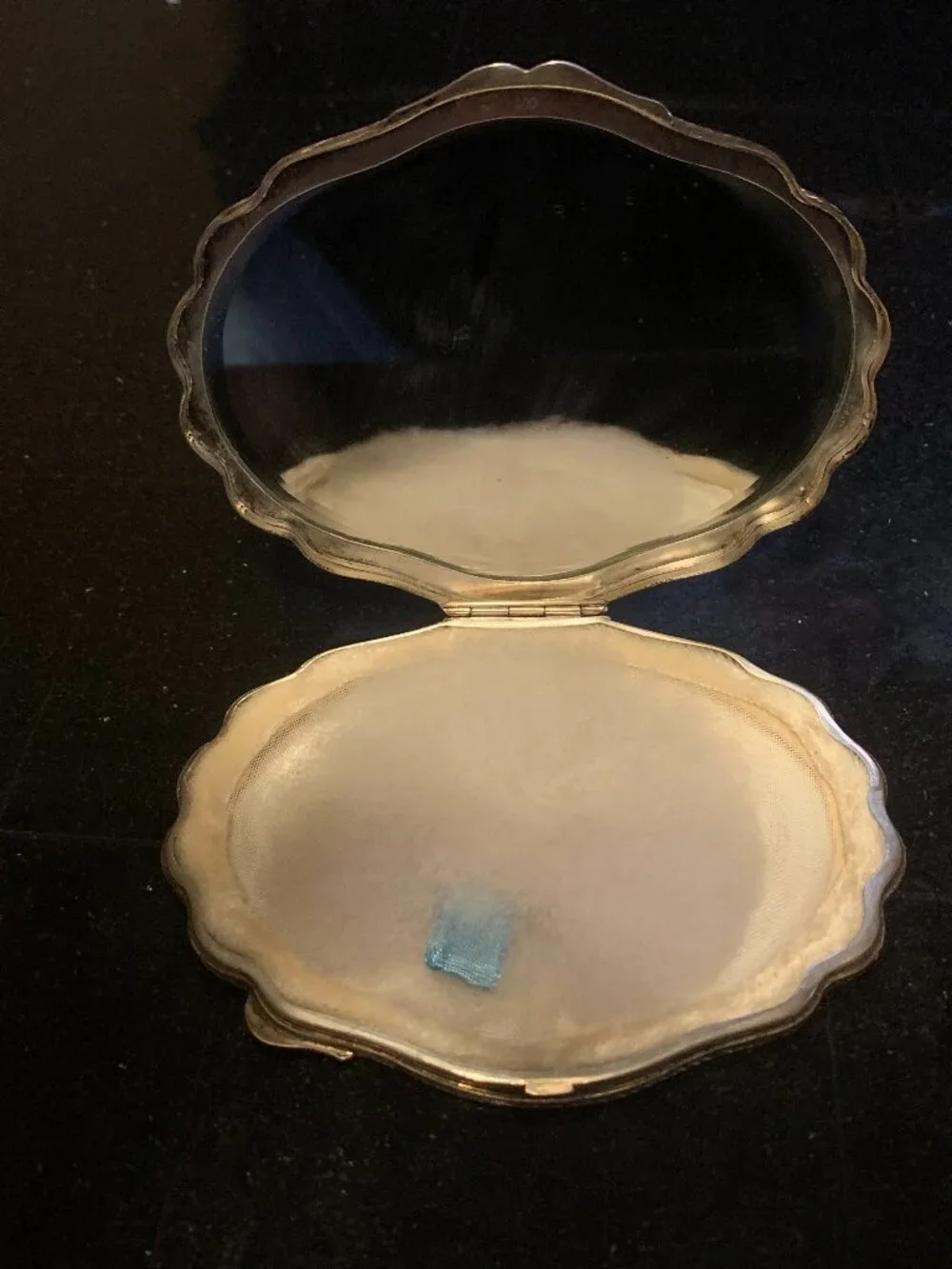Vintage Italian 800 Silver Makeup Compact & Lipstick Case